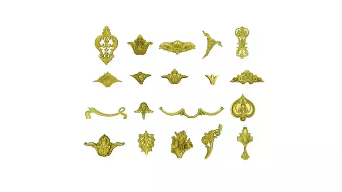 Acanthus Leaves Collection 13  3D model