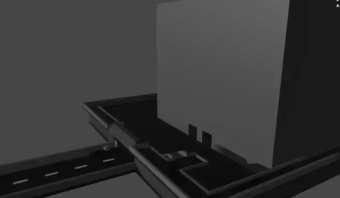 low poly castle building