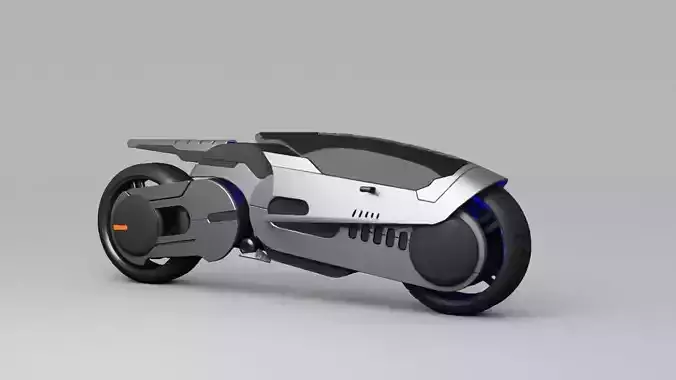 sci-fi motorbike rigged vehicle 3D model sci-fi motorbike rigged vehicle 3D model