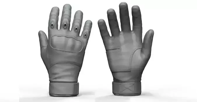 Military Tactical Glove - High Poly 3D model