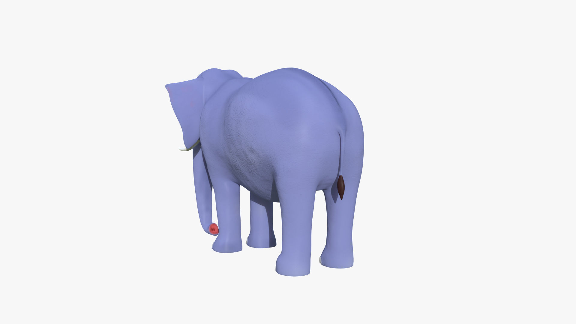3D Cartoon Elephant Low-poly 3D model_6