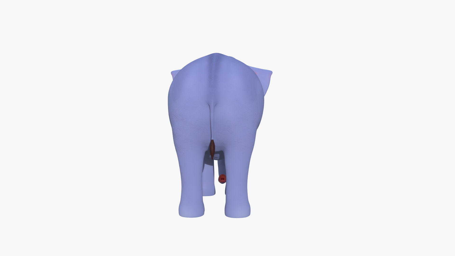 3D Cartoon Elephant Low-poly 3D model_5