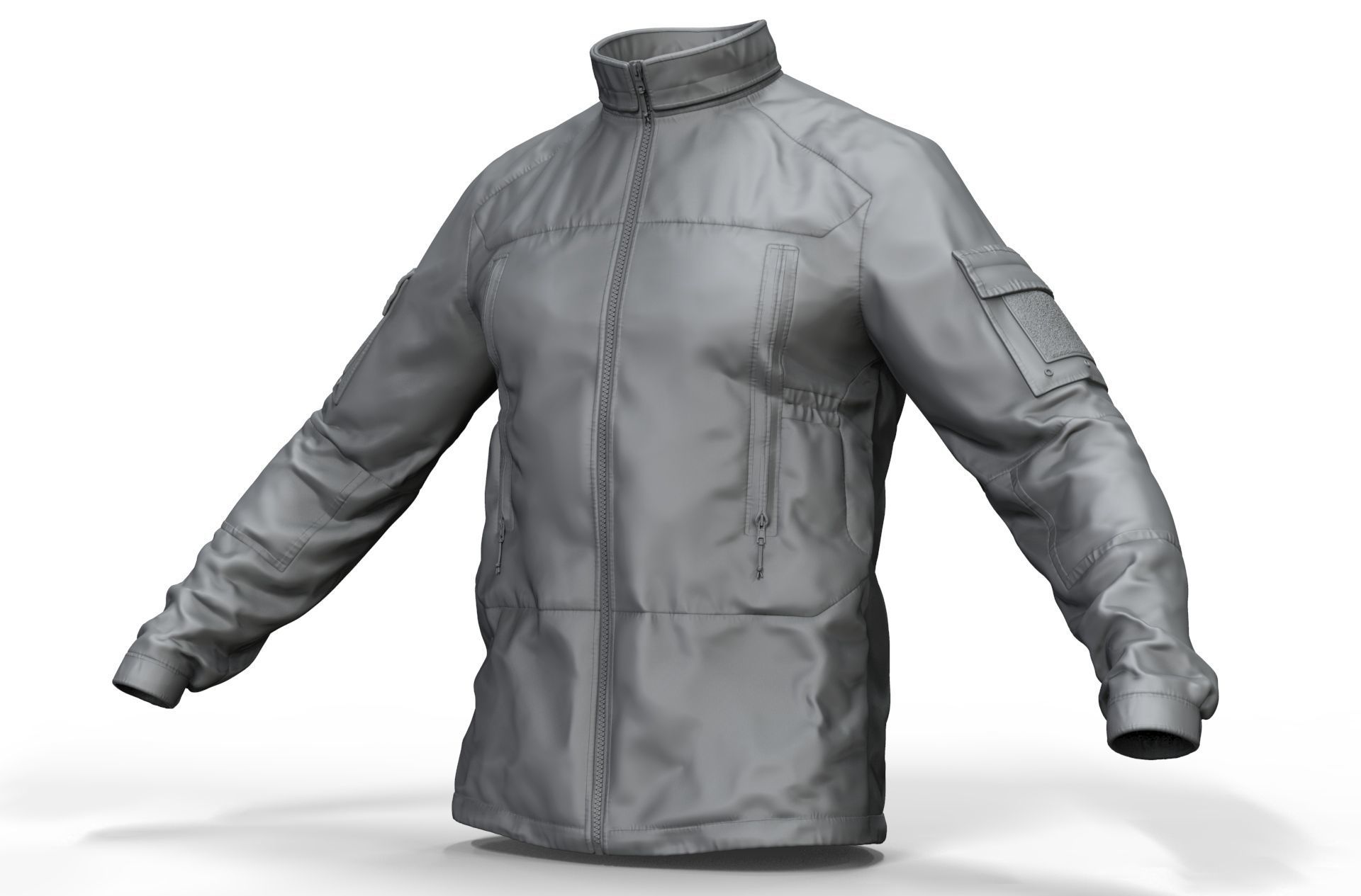PCU Level 5 Softshell Jacket - High Poly  3D model_1