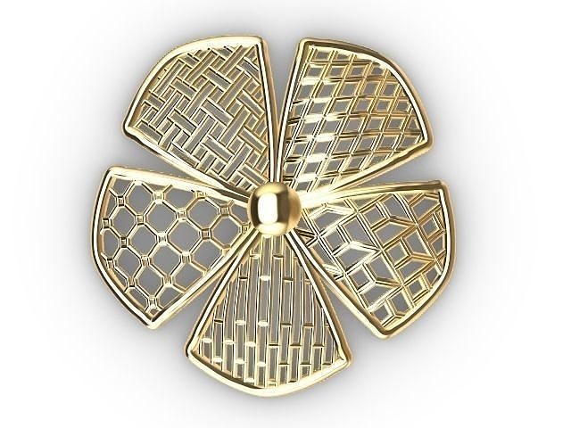 5 petal jali flower necklace stl verified  3D print model