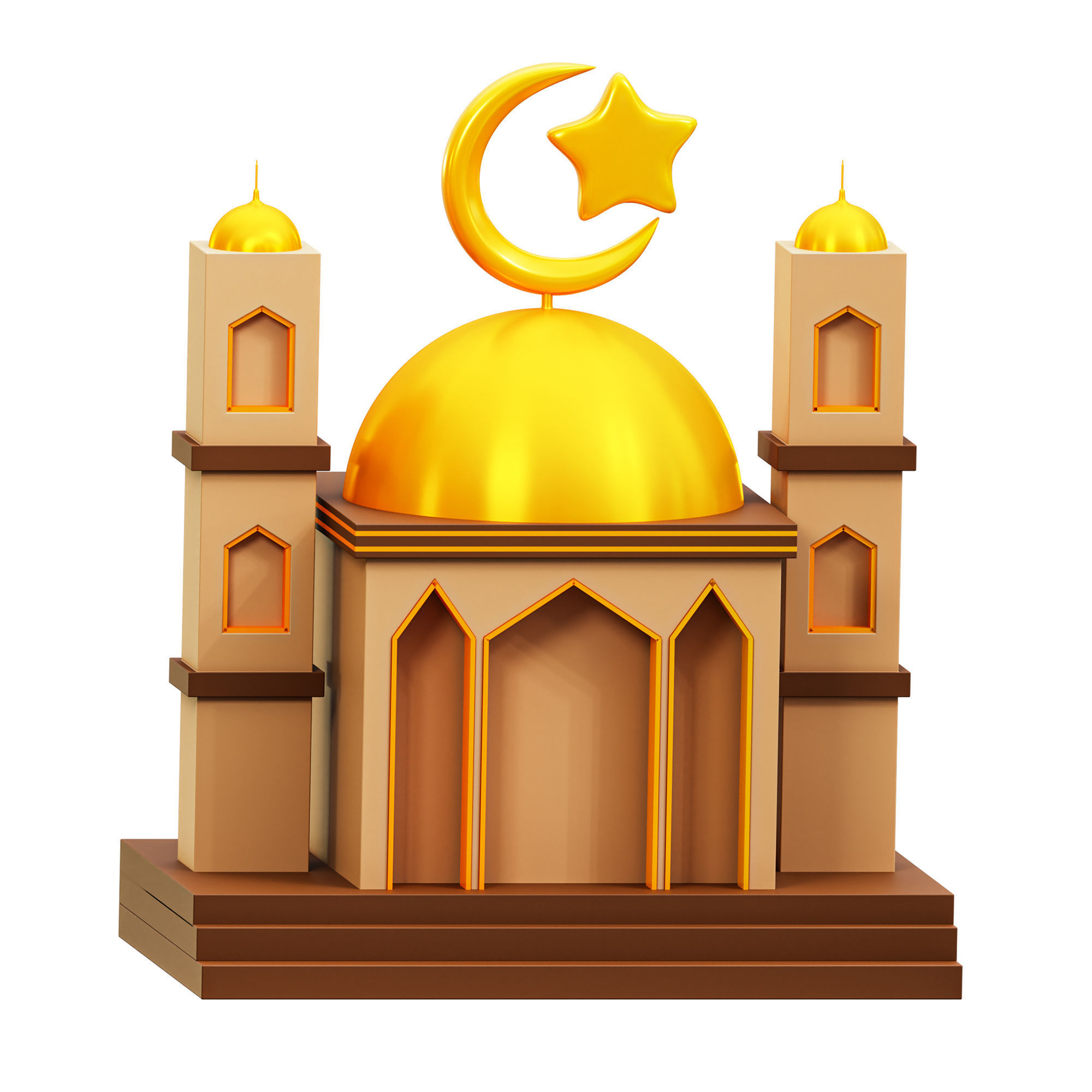 Ramadhan Icon Pack 3D Model Low-poly 3D model_4