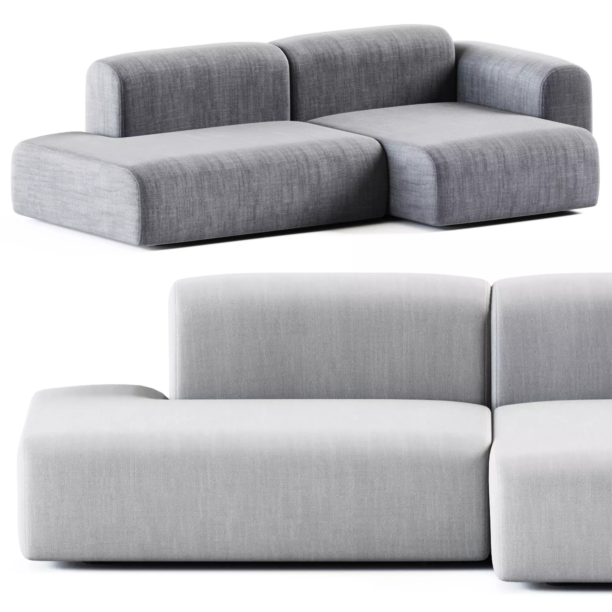 Hay Mags Soft Low Sofa 2 5 Seater Combination 3D model_0