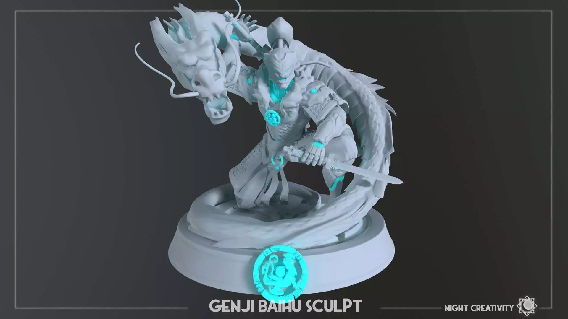 OVERWATCH COLLECTIBLE GENJI BAIHU FIGURINE 3D print model_0