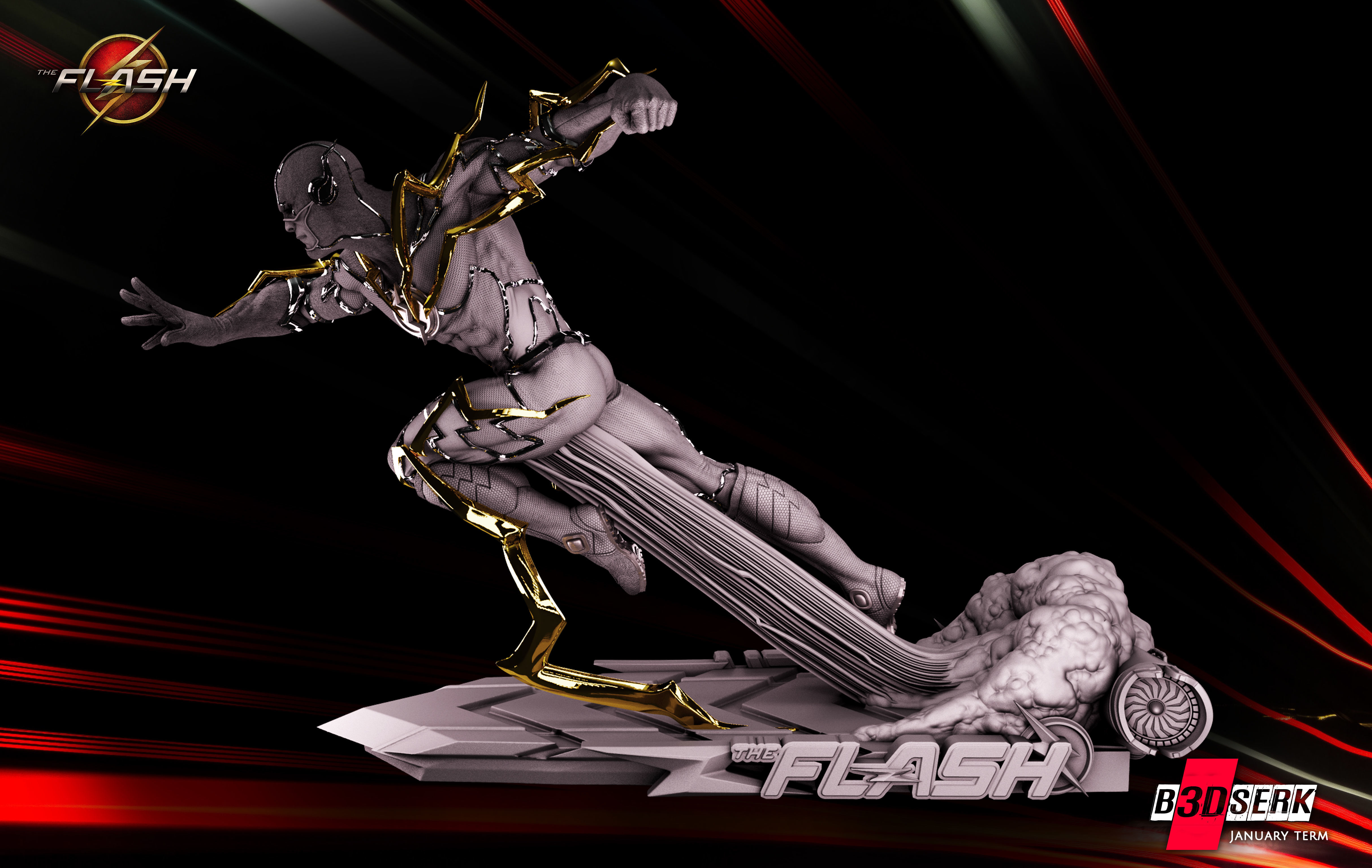 B3DSERK January Term Flash Sculpture 3D print model_2