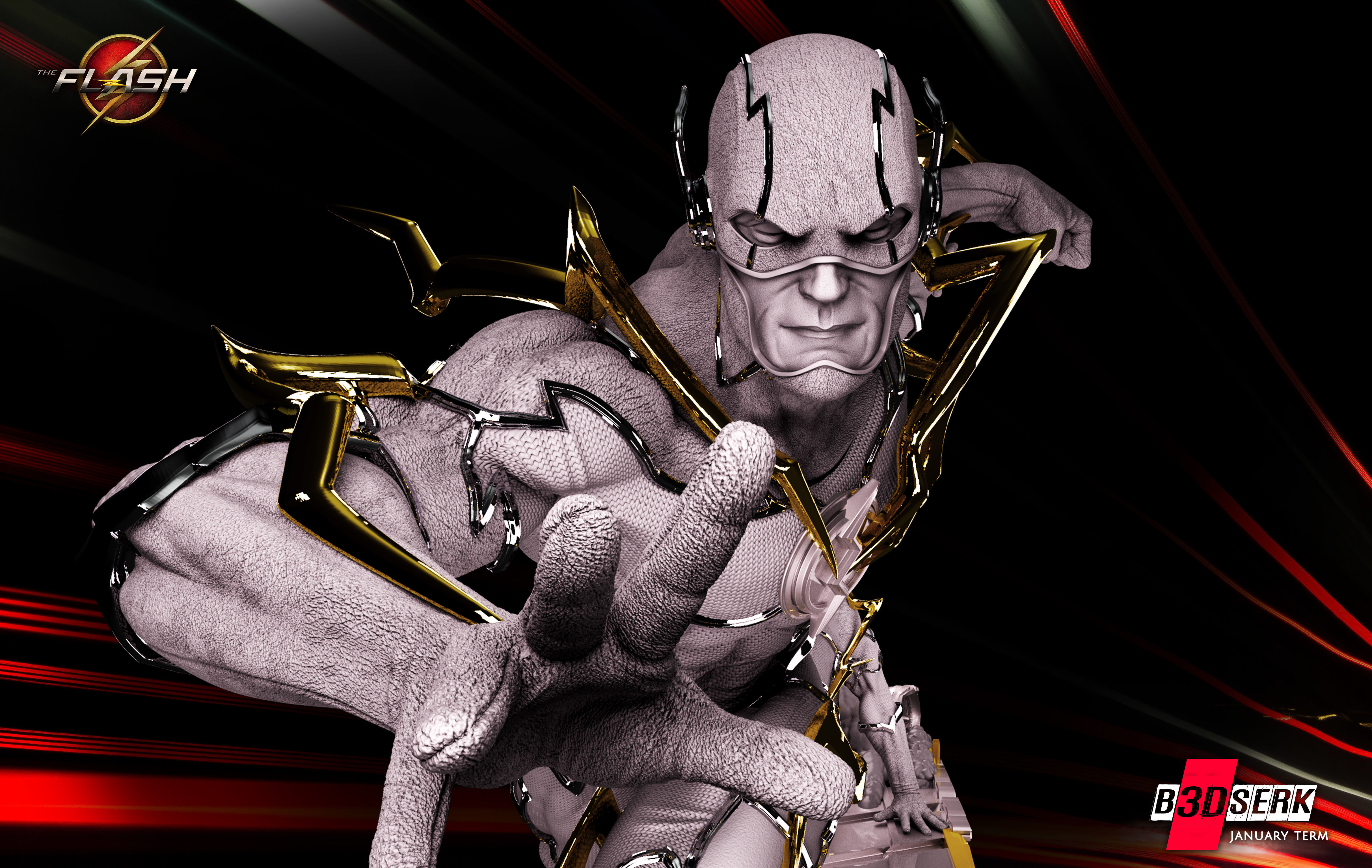 B3DSERK January Term Flash Sculpture 3D print model_1