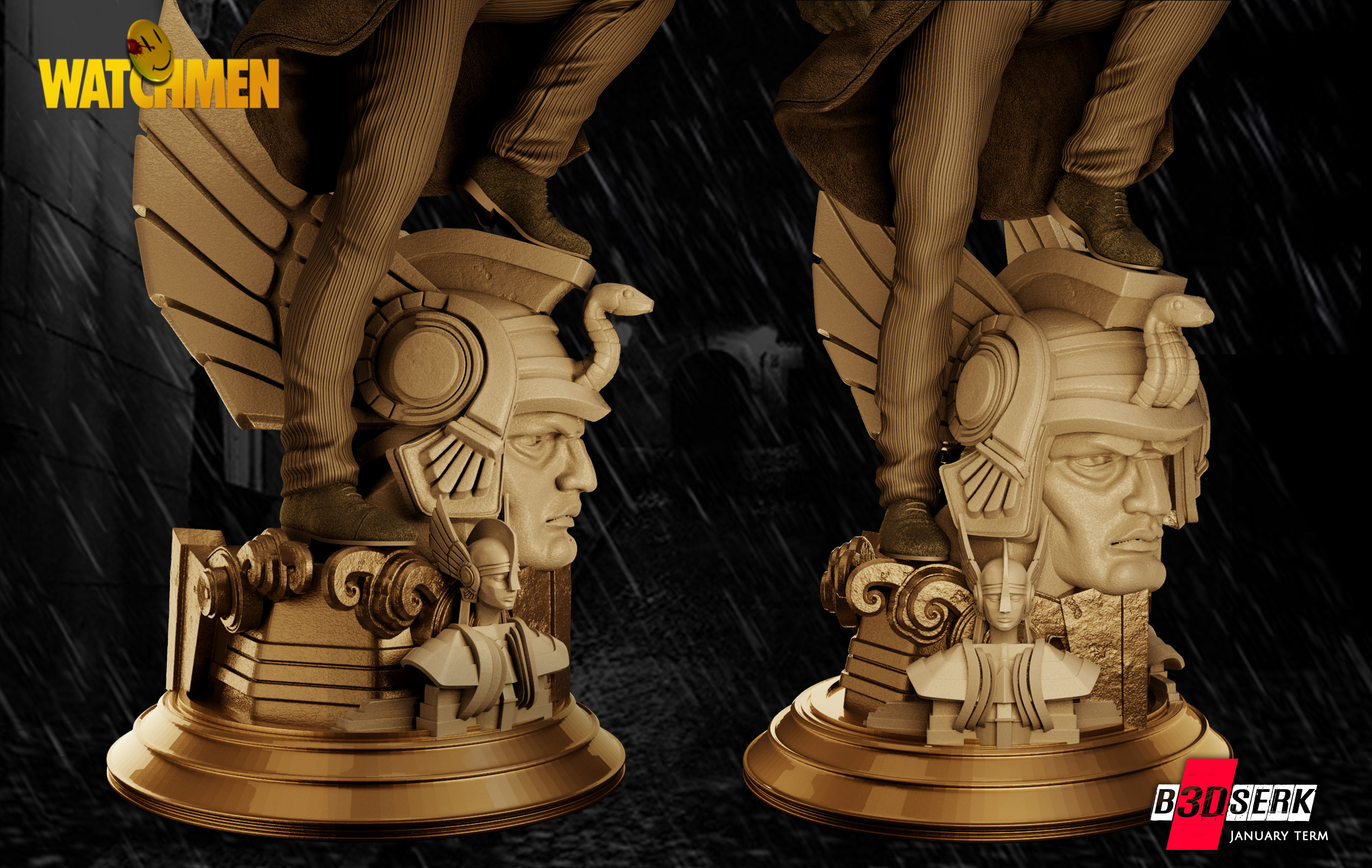 B3DSERK January Term Rorschach Sculpture 3D print model_9