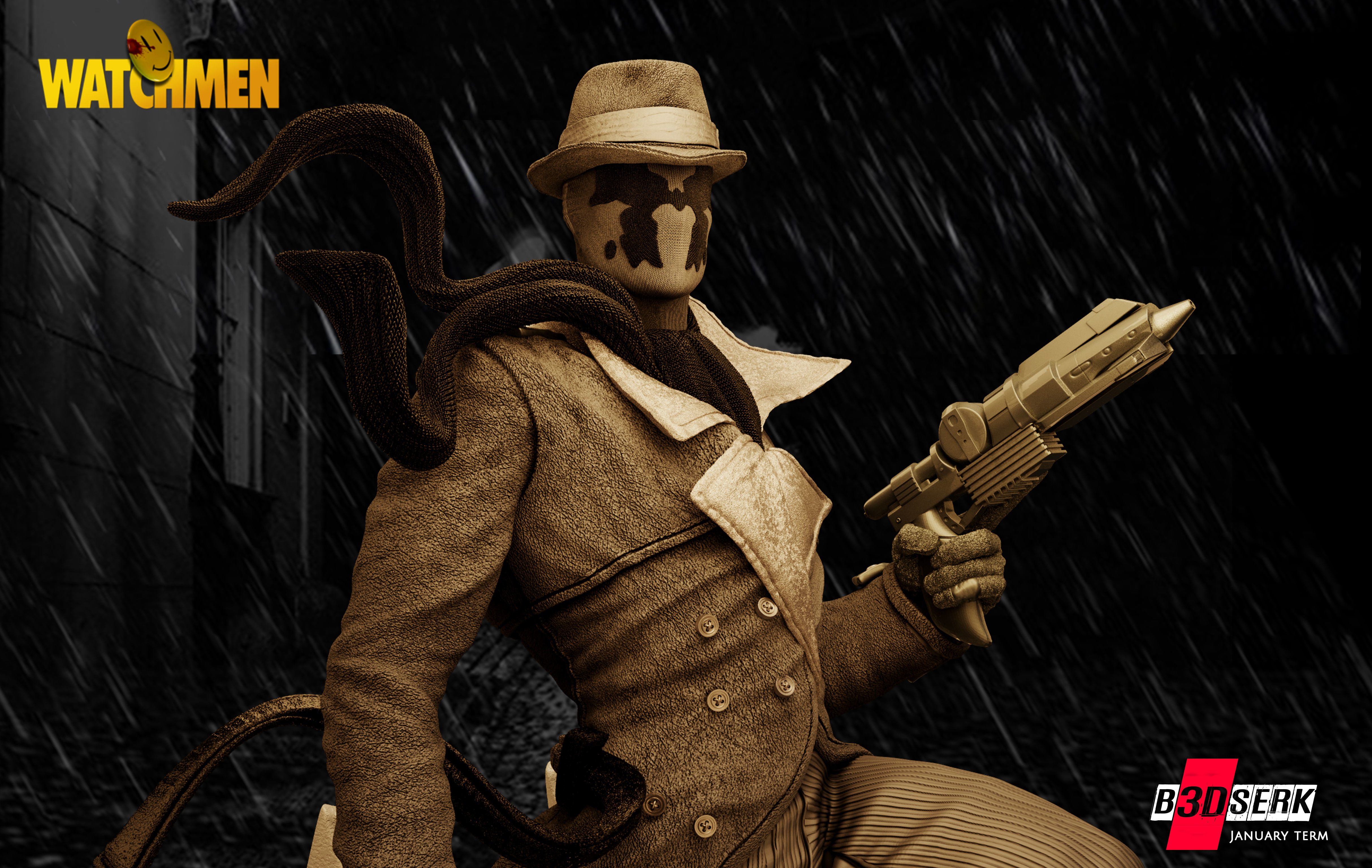 B3DSERK January Term Rorschach Sculpture 3D print model_2