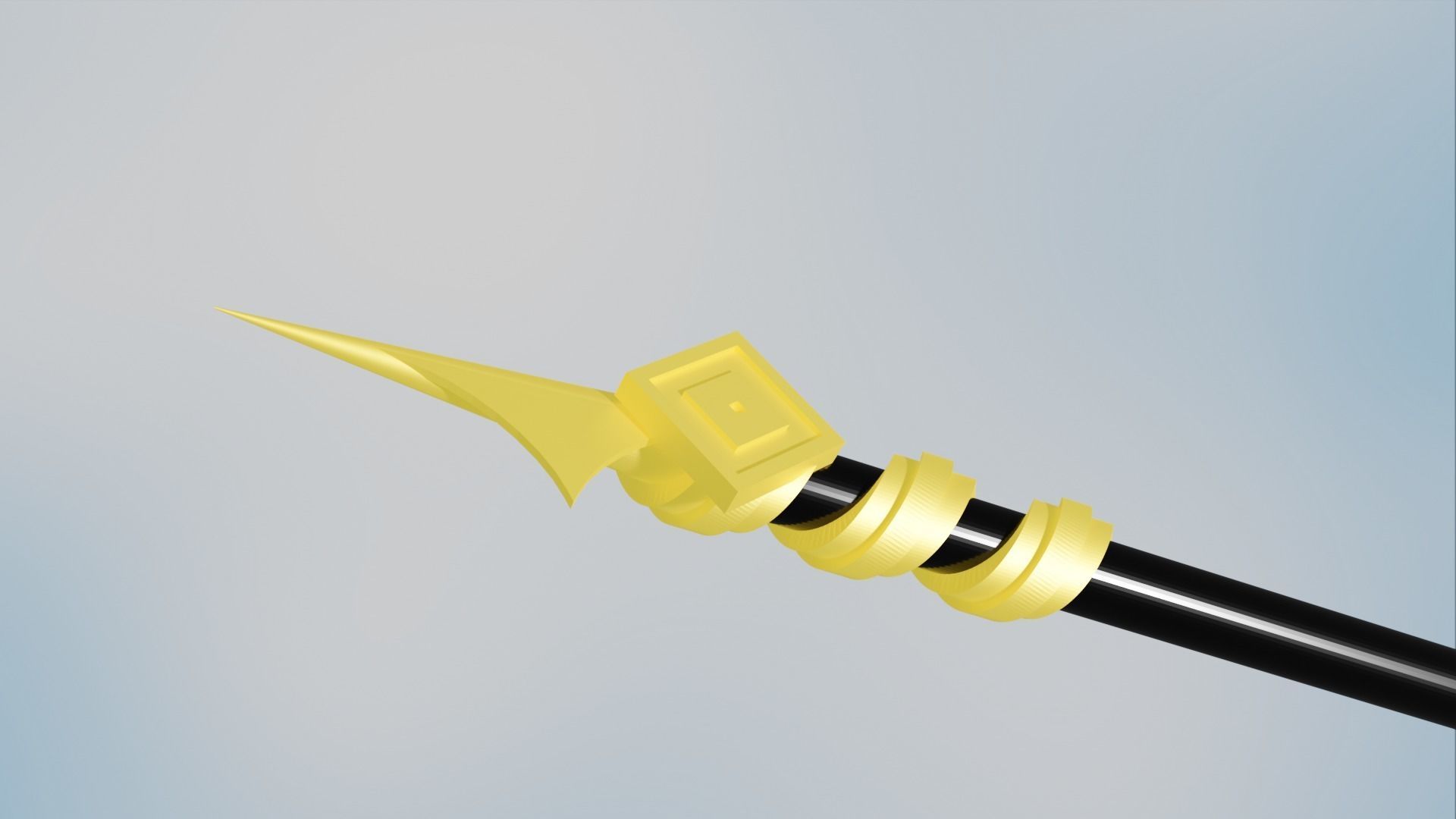Genshin Impact - Zhonglis vortex spear 3D print model_4