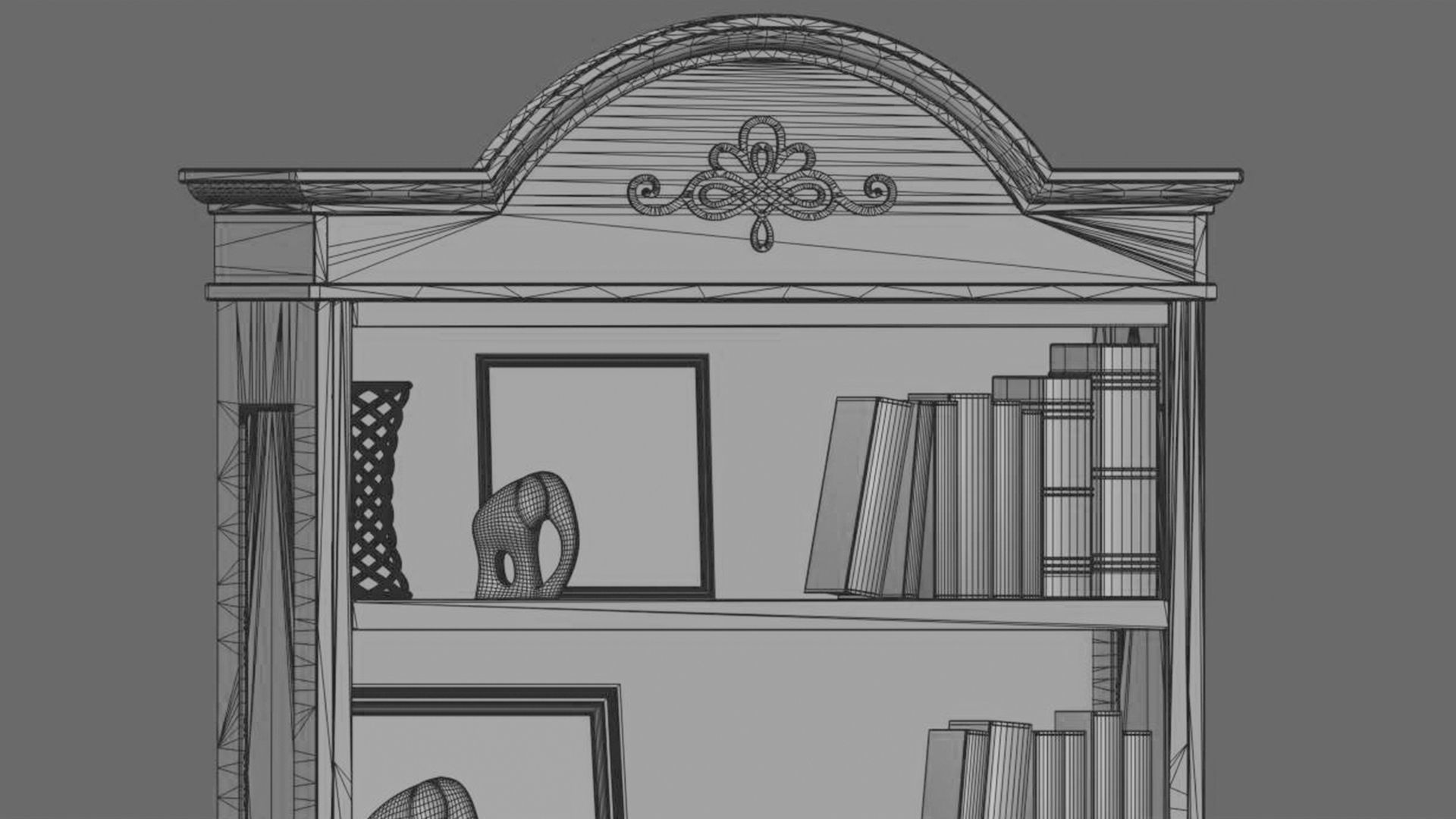 Book shelf 3D model_8