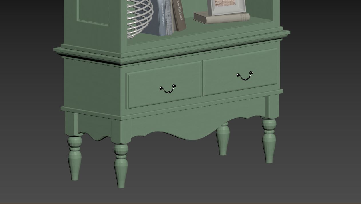 Book shelf 3D model_12