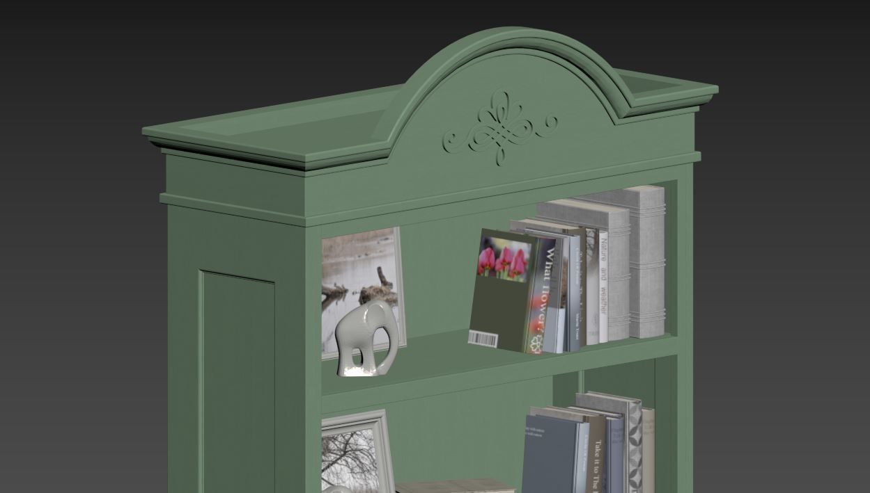 Book shelf 3D model_11