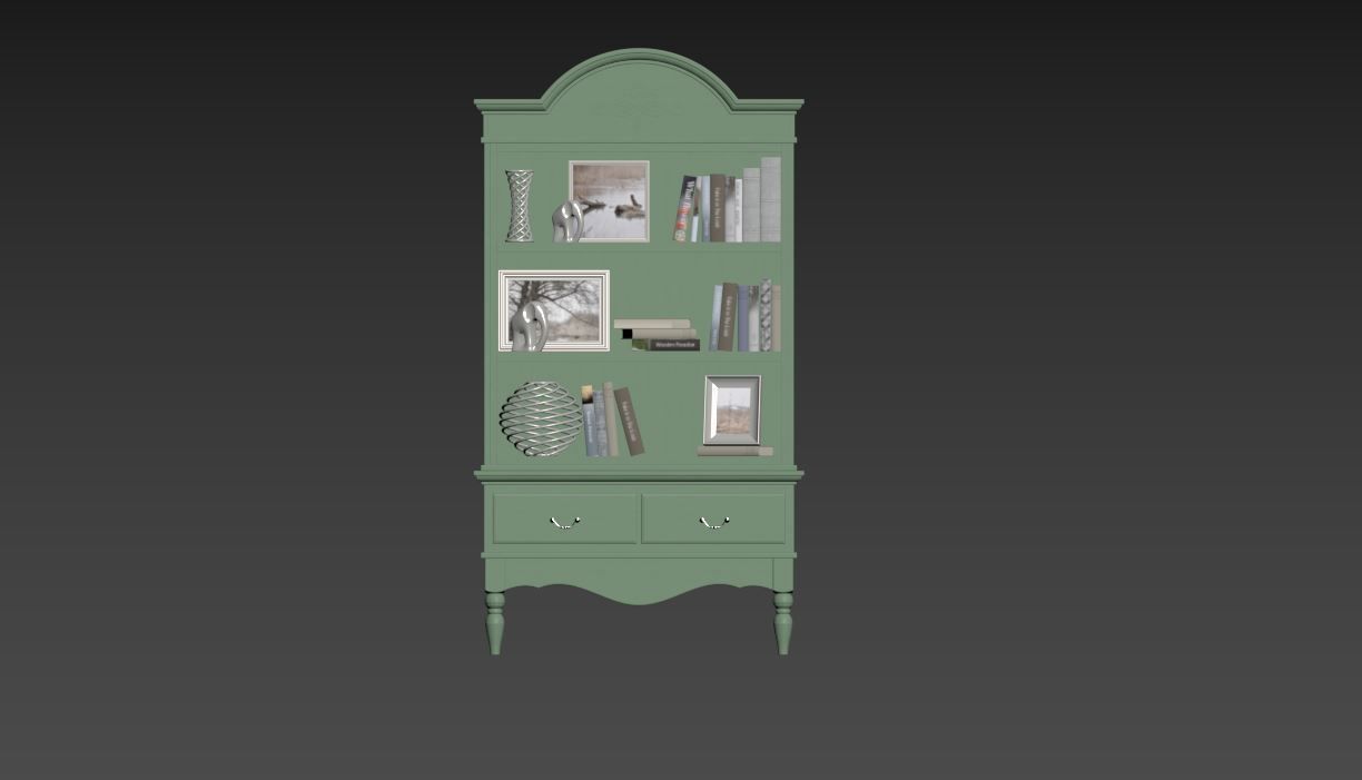 Book shelf 3D model_9