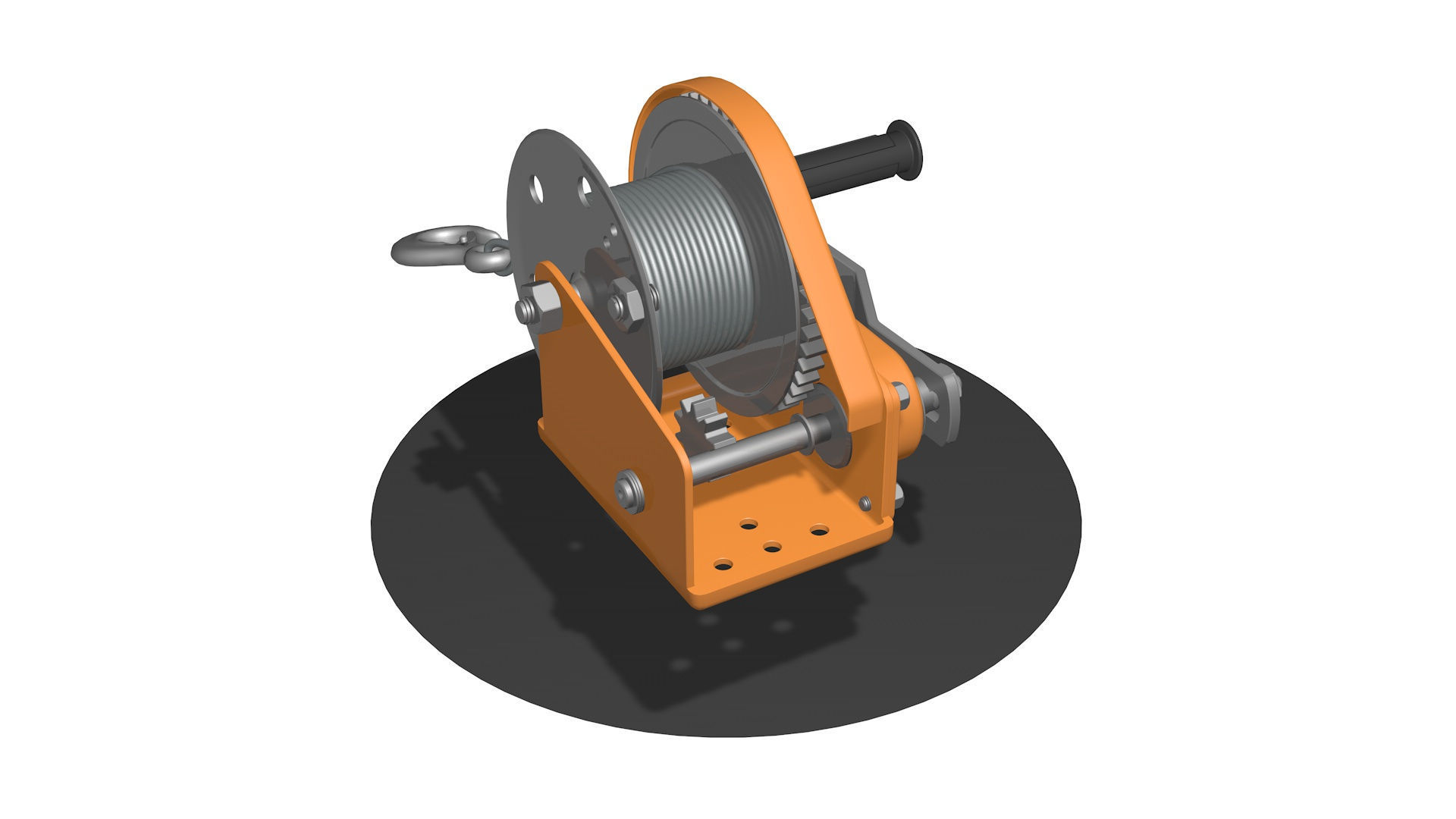 WINCH CAR for SUVs and ATV R3 3D model_2