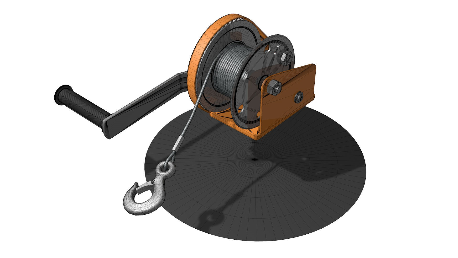 WINCH CAR for SUVs and ATV R3 3D model_9