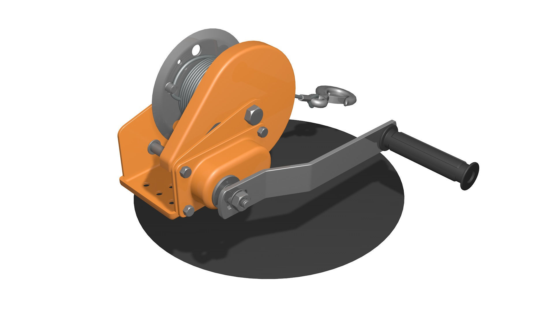 WINCH CAR for SUVs and ATV R3 3D model_1