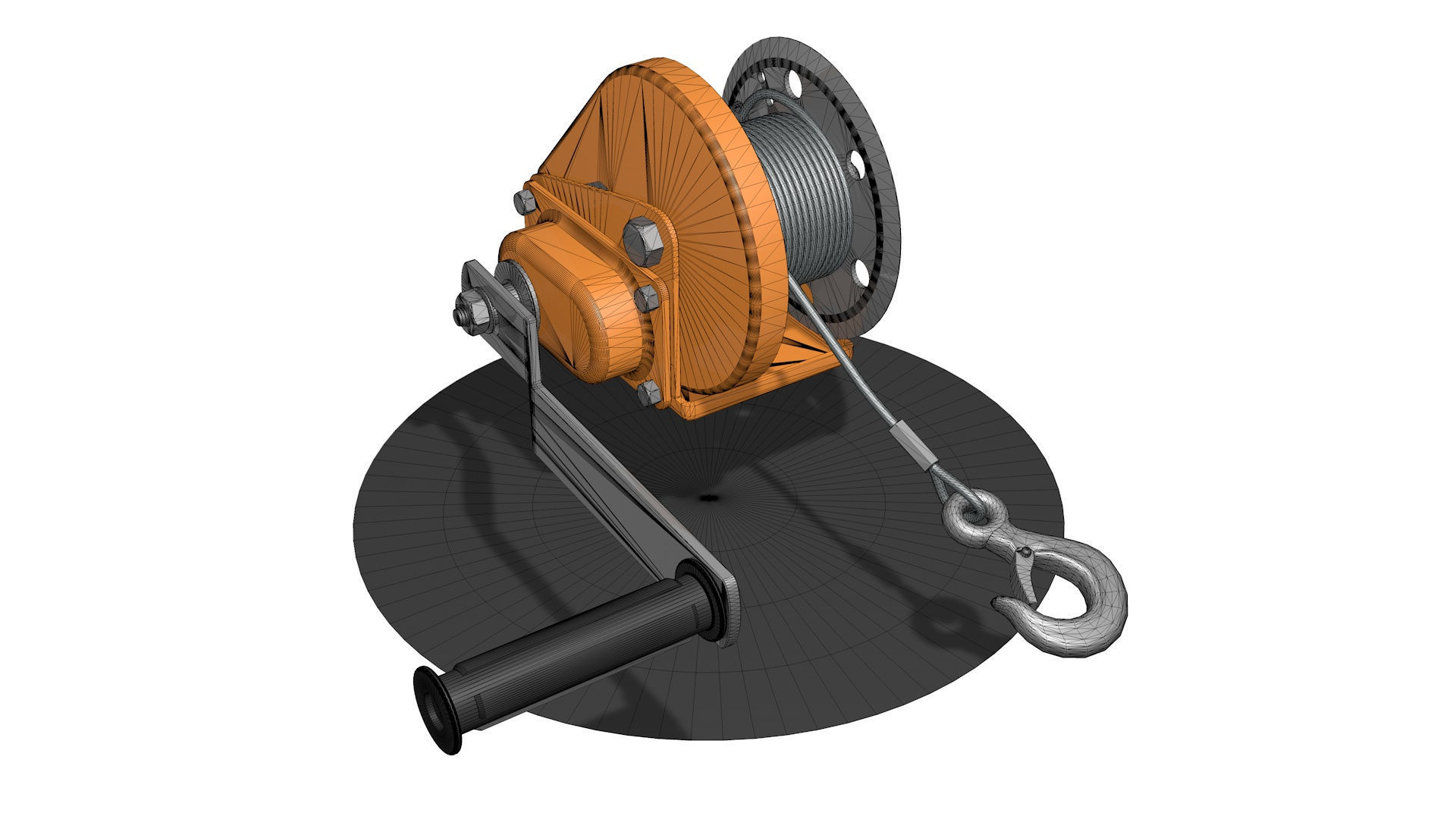 WINCH CAR for SUVs and ATV R3 3D model_8