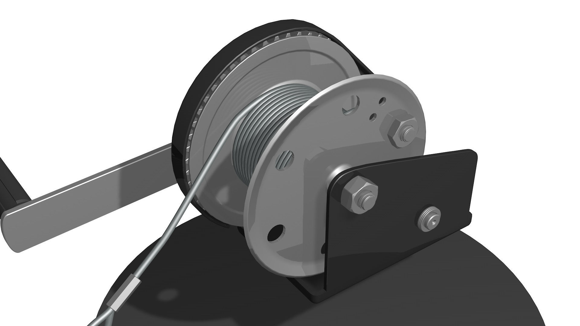 WINCH CAR for SUVs and ATV R3 3D model_6