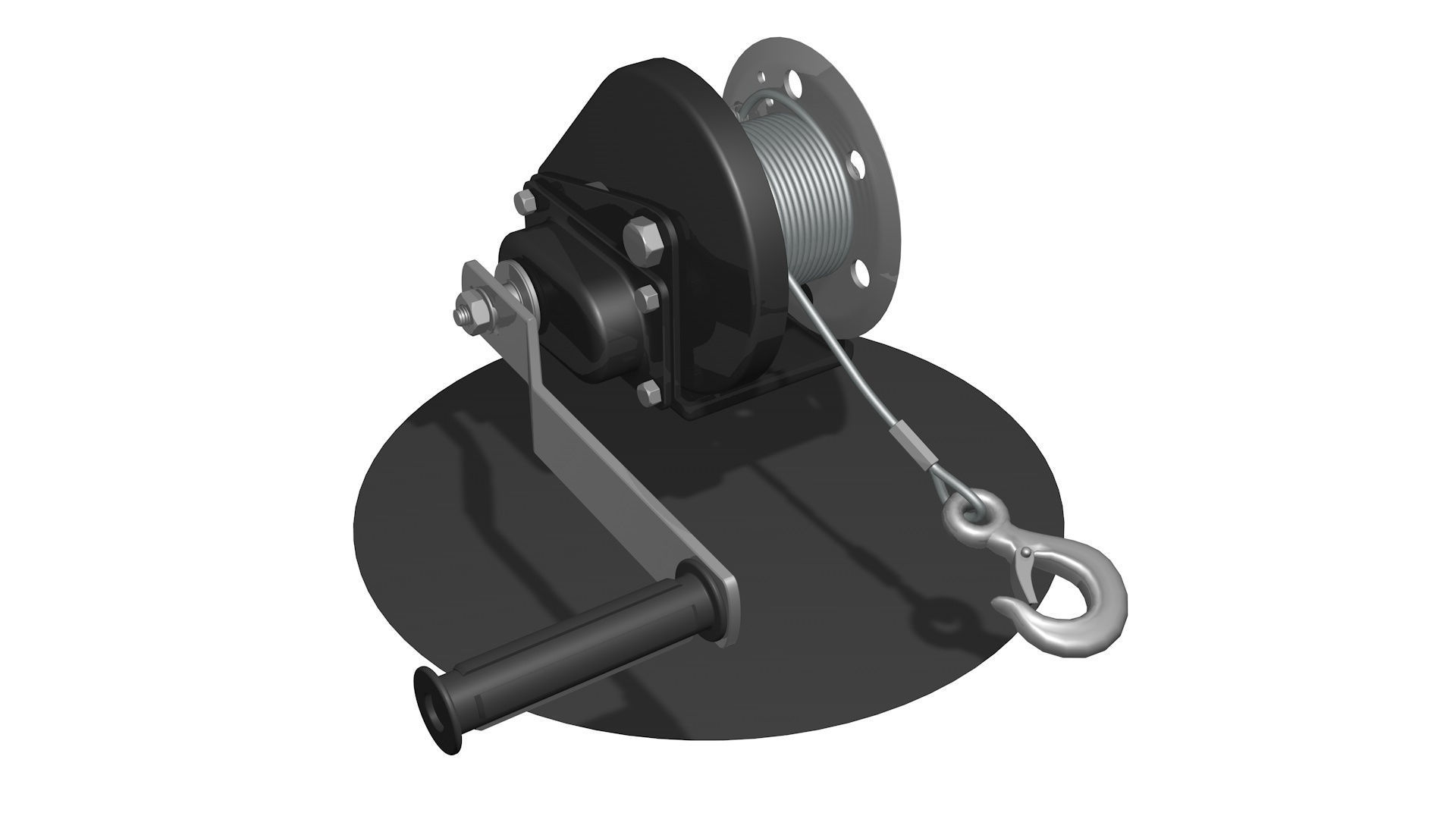 WINCH CAR for SUVs and ATV R3 3D model_4