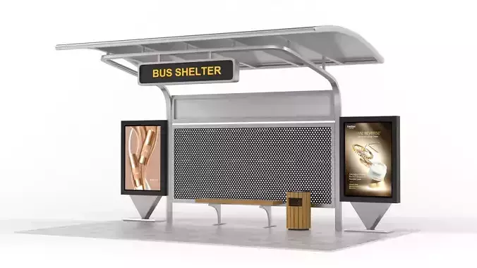 Bus Shelter 3D model