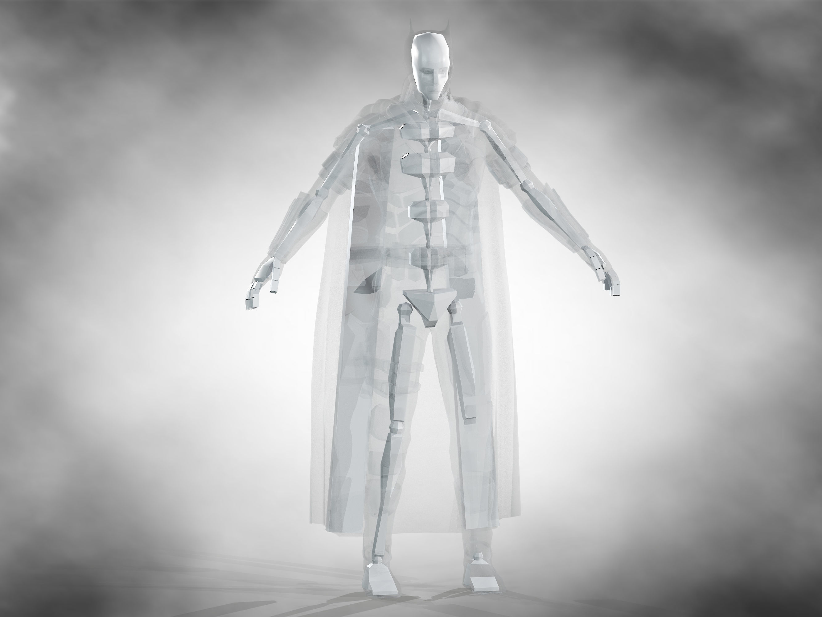 Batman 2022 Low-poly 3D model_7