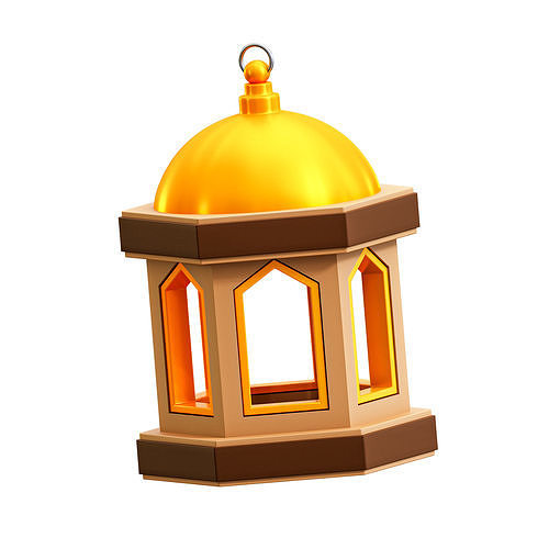 Lantern Icon Low-poly 3D model