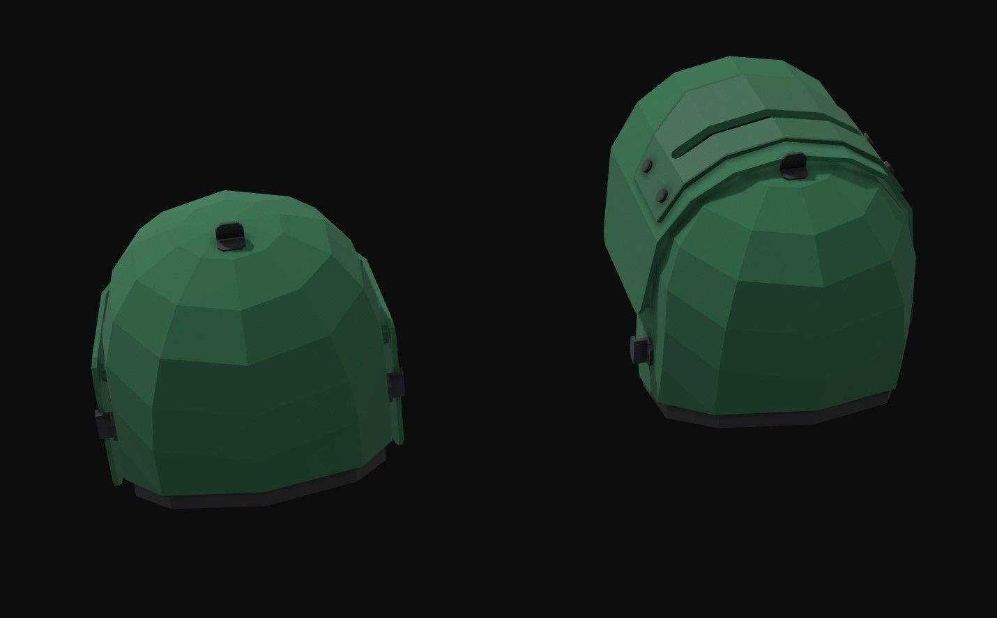Maska-1SCh Helmet Low Poly Low-poly 3D model_2