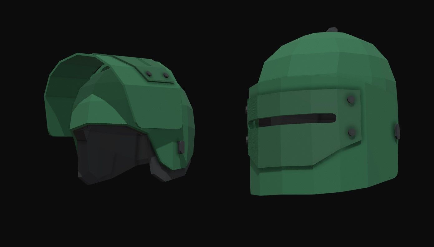 Maska-1SCh Helmet Low Poly Low-poly 3D model_4