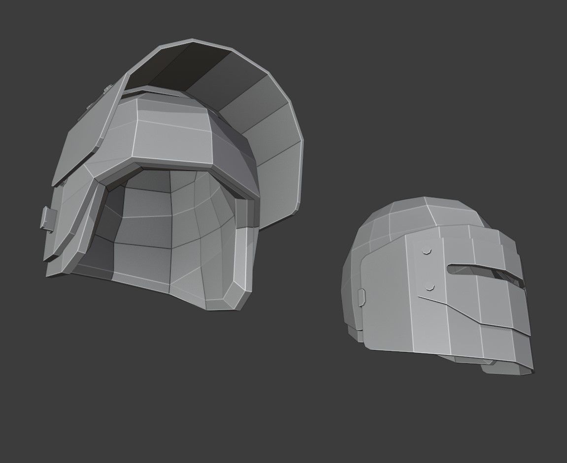 Maska-1SCh Helmet Low Poly Low-poly 3D model_8