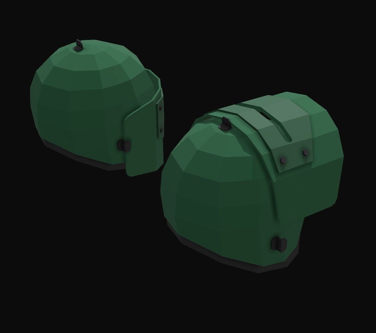 Maska-1SCh Helmet Low Poly Low-poly 3D model_3