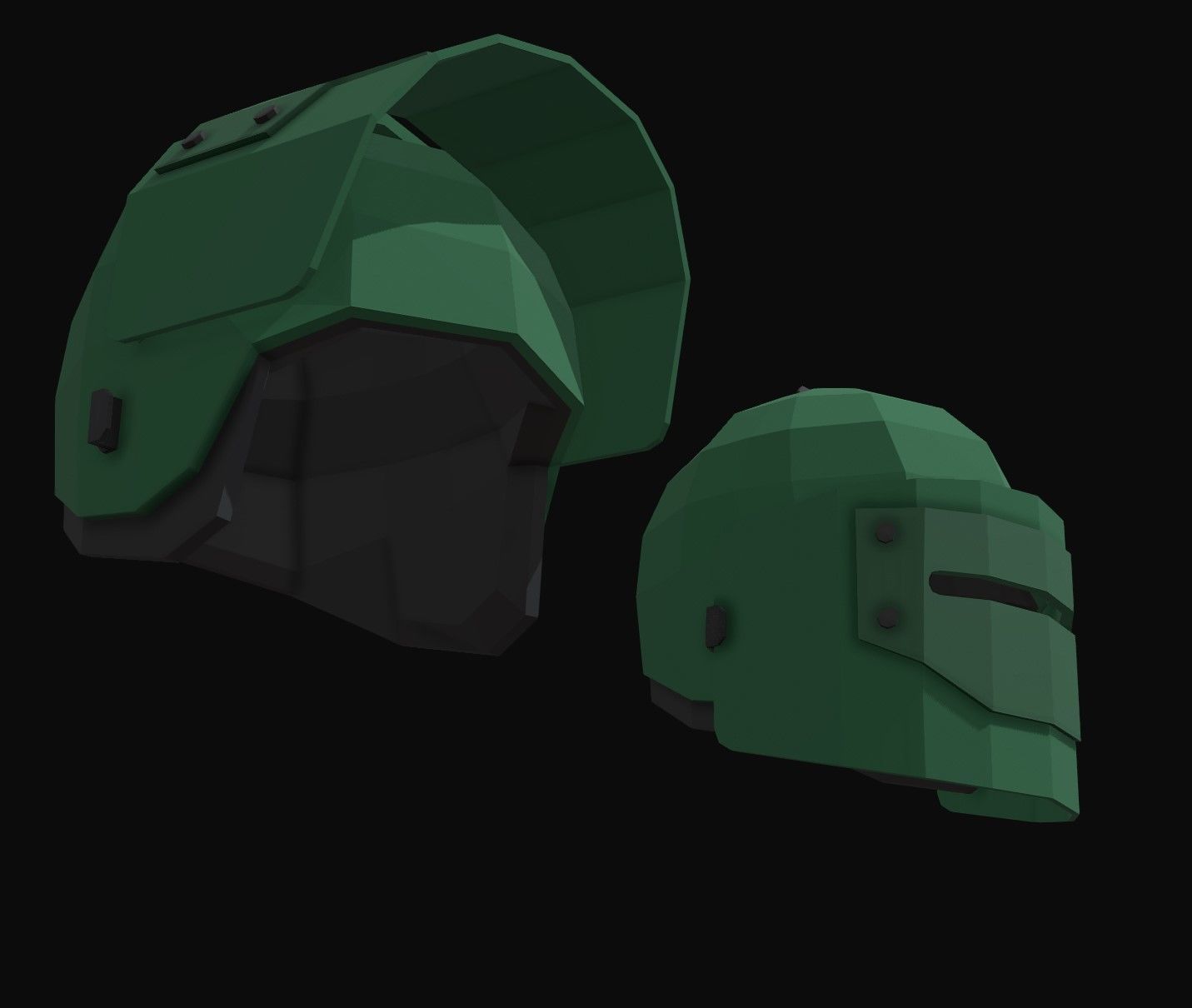 Maska-1SCh Helmet Low Poly Low-poly 3D model_1