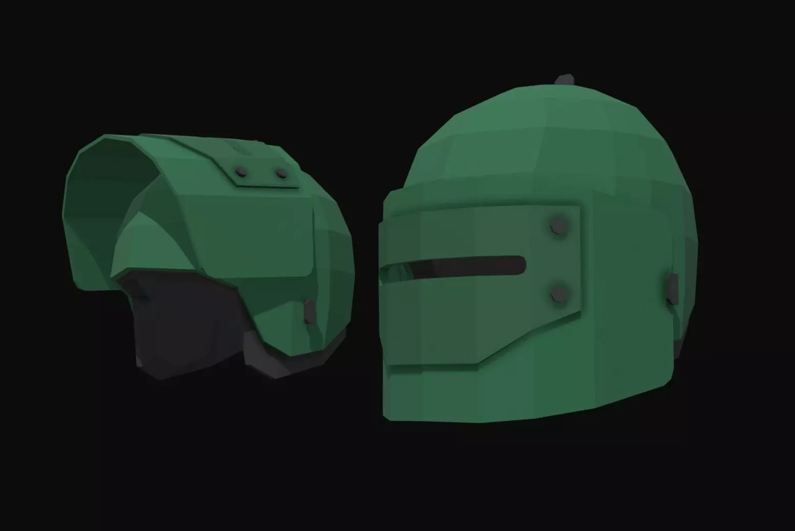 Maska-1SCh Helmet Low Poly Low-poly 3D model_0
