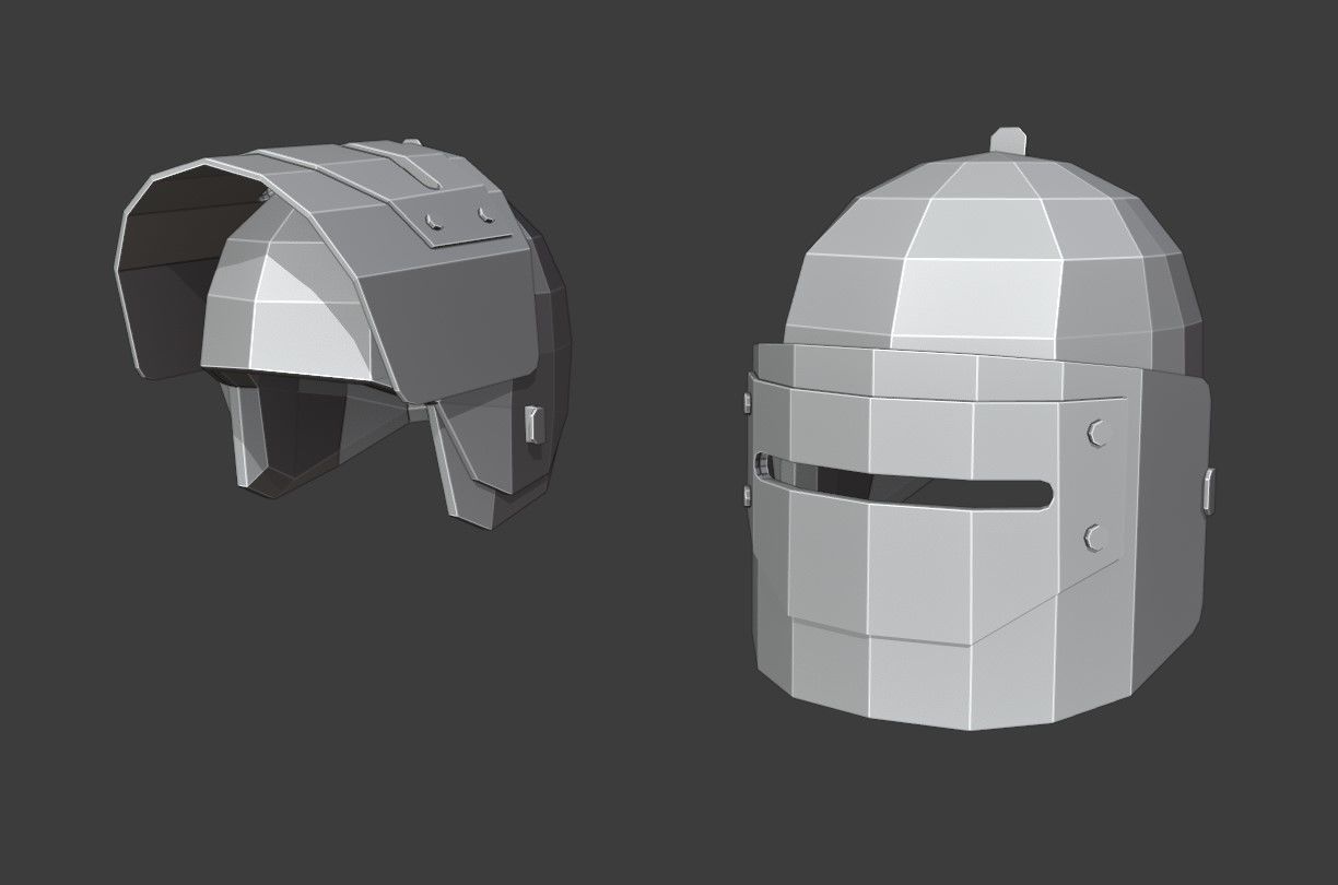 Maska-1SCh Helmet Low Poly Low-poly 3D model_6