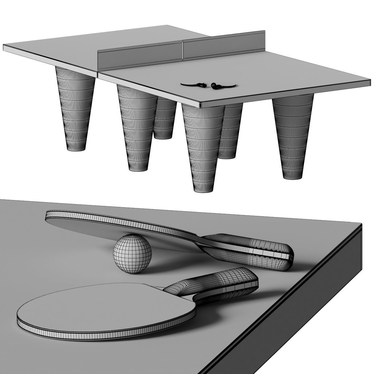 Romulus ping pong table by AREA 3D model_1