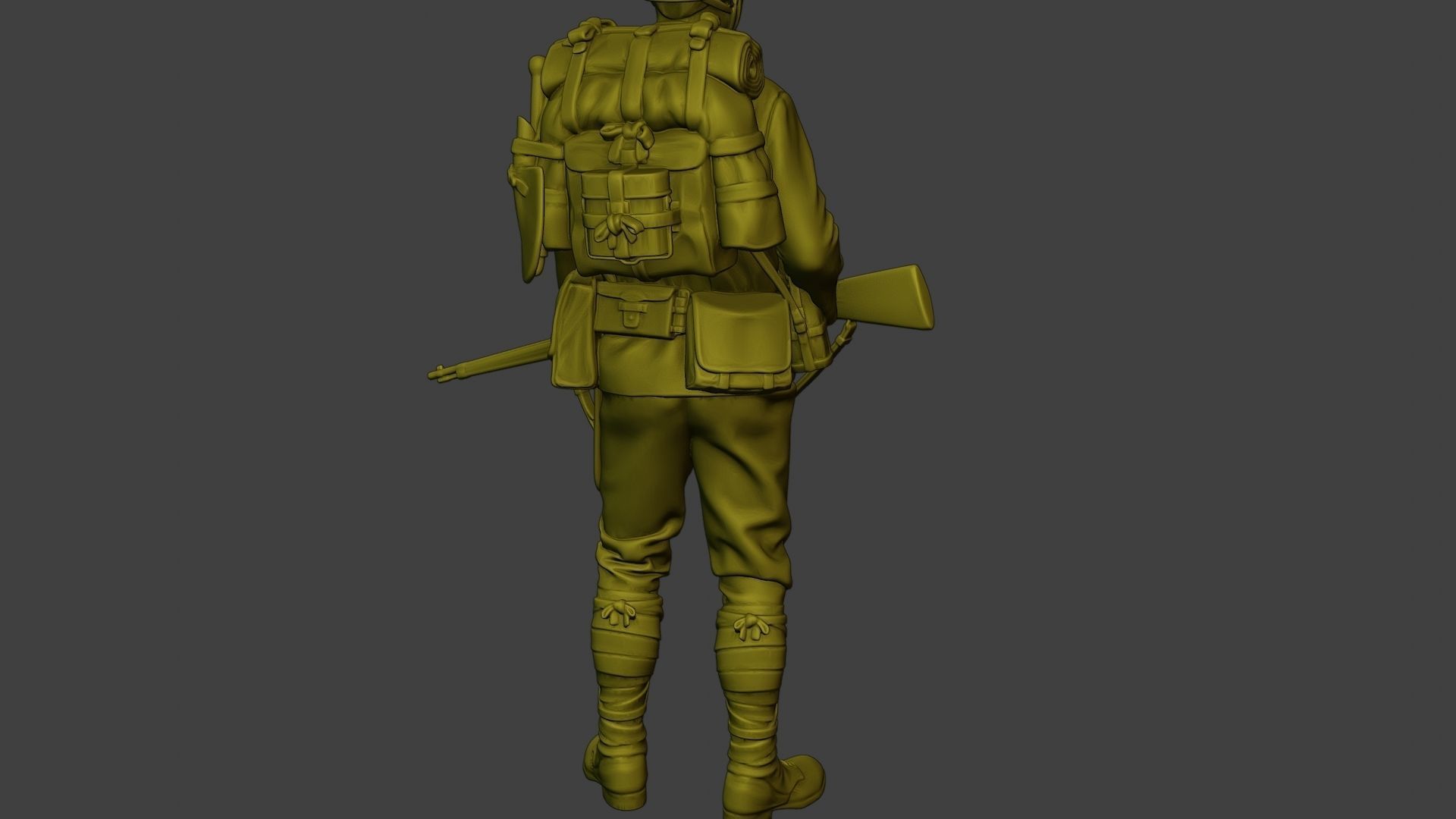 Japanese soldier ww2 Stand J1 3D print model_25