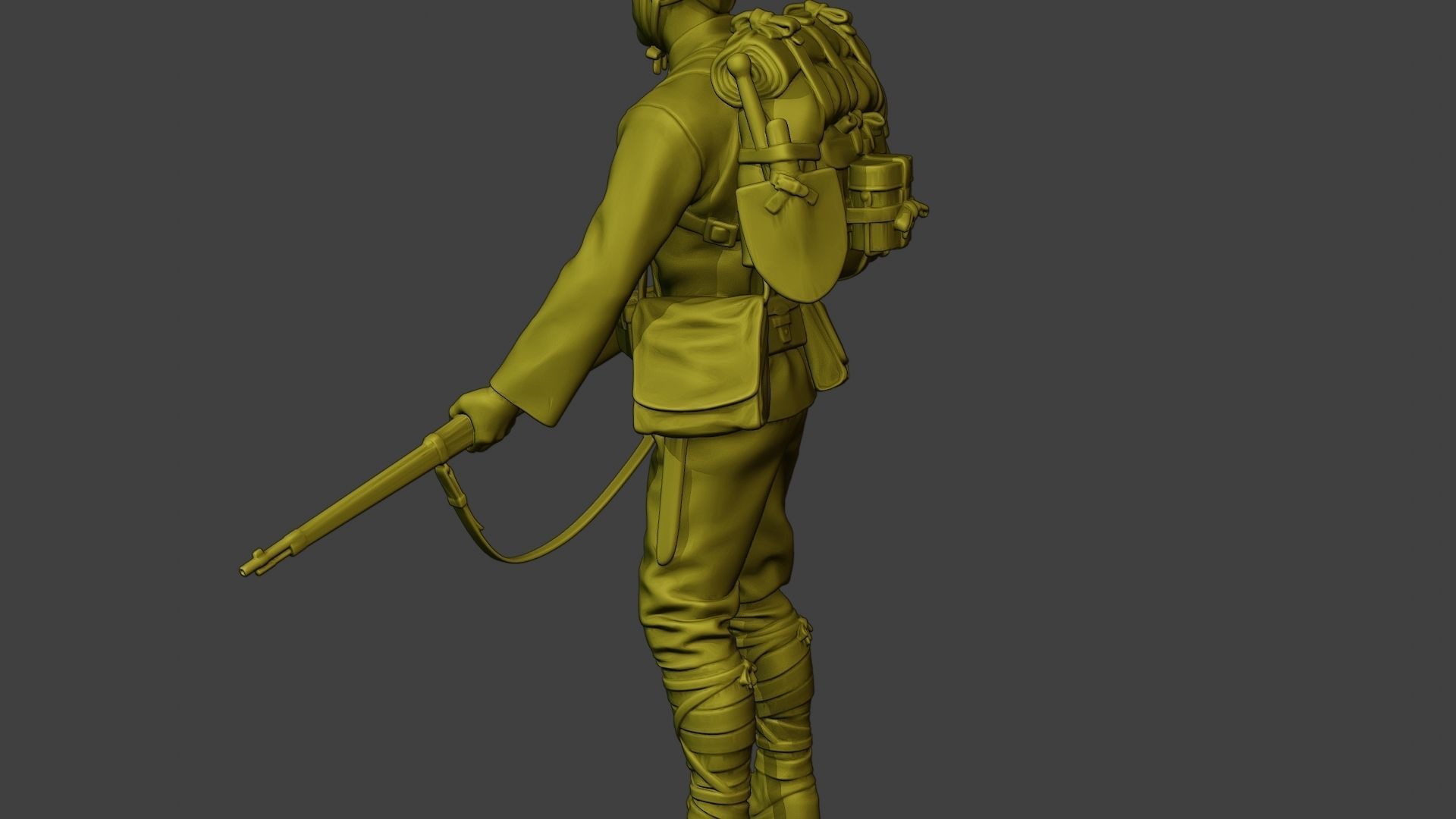 Japanese soldier ww2 Stand J1 3D print model_26