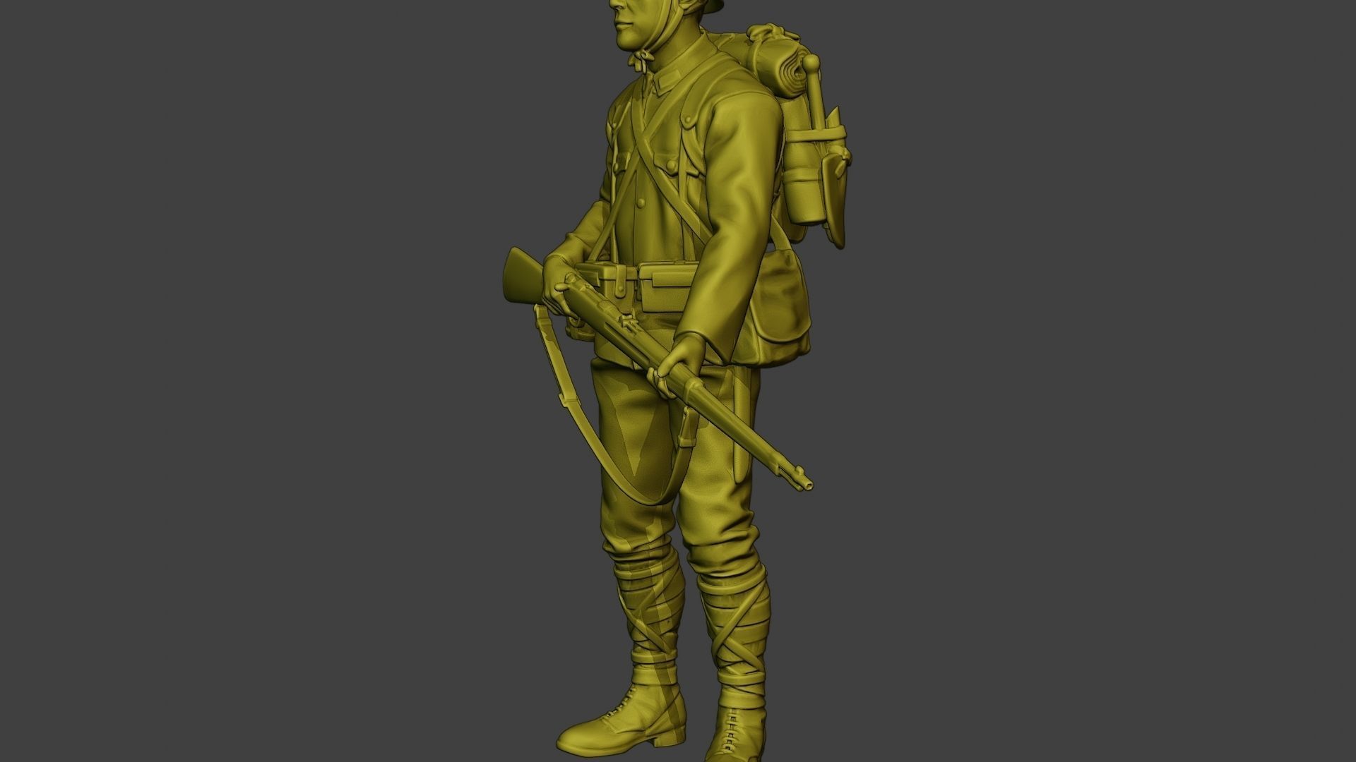 Japanese soldier ww2 Stand J1 3D print model_27