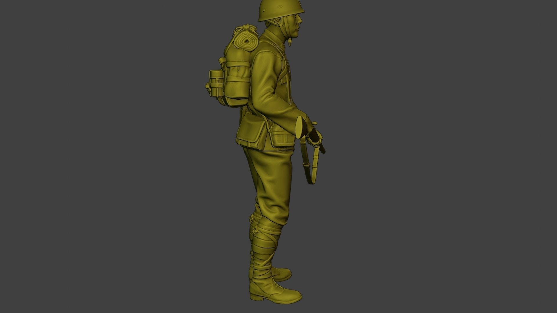 Japanese soldier ww2 Stand J1 3D print model_31