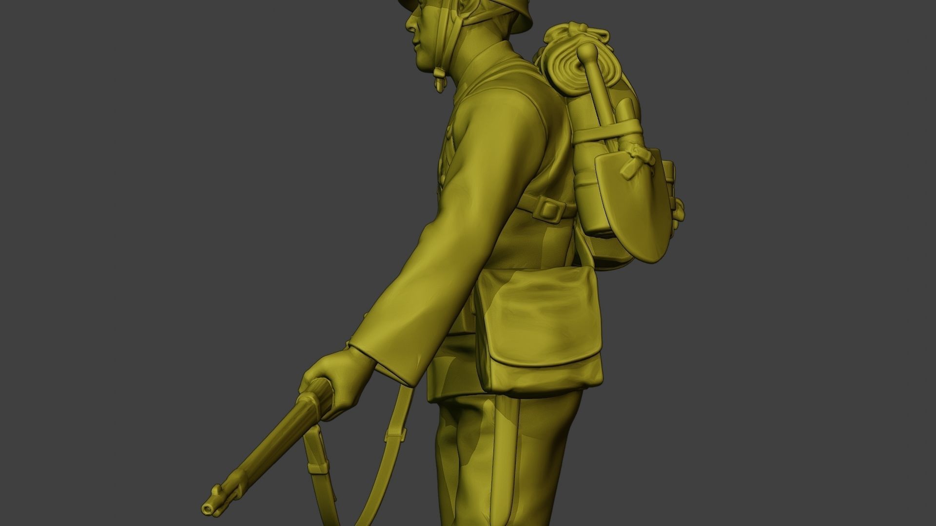 Japanese soldier ww2 Stand J1 3D print model_17
