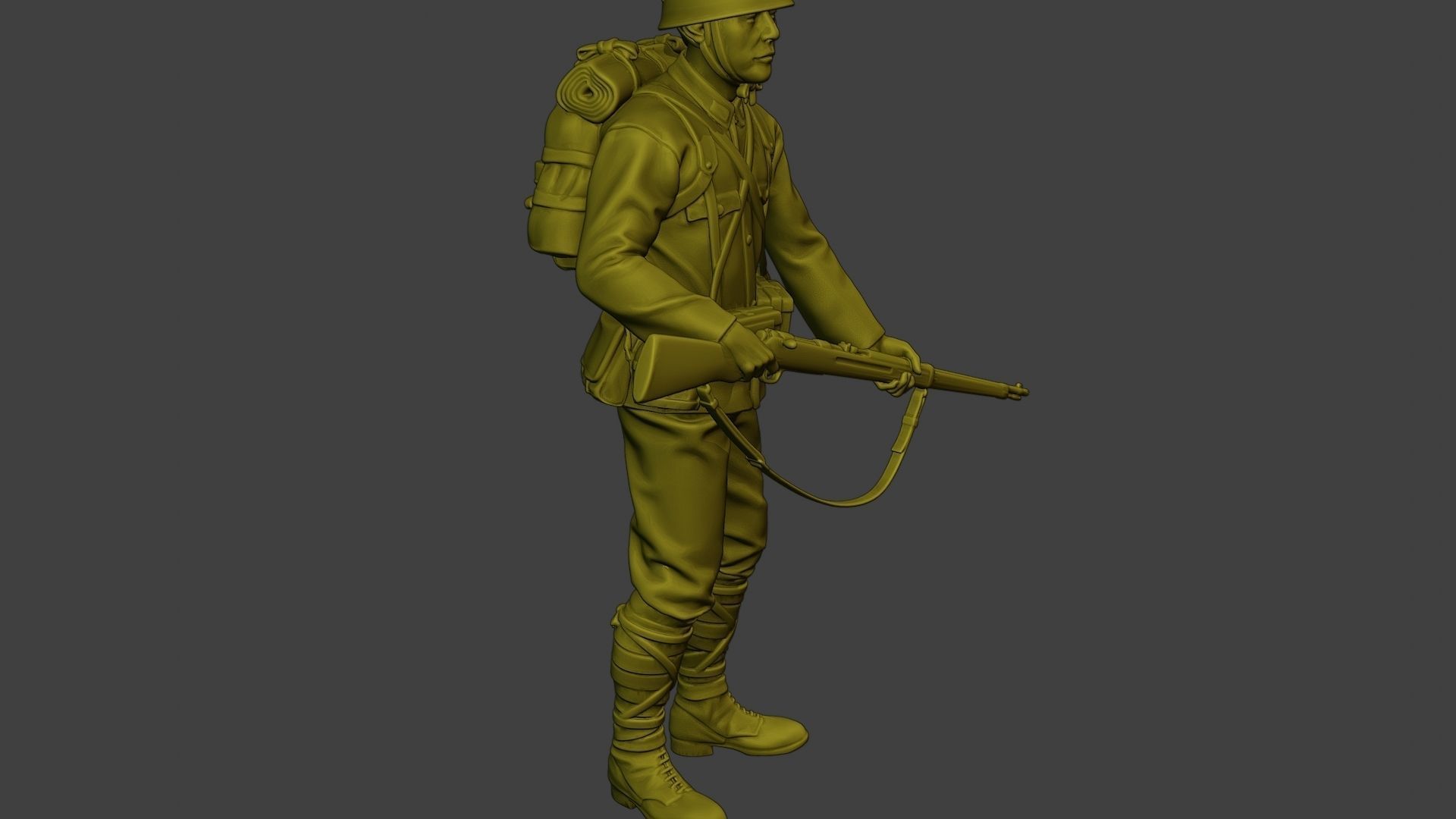 Japanese soldier ww2 Stand J1 3D print model_30