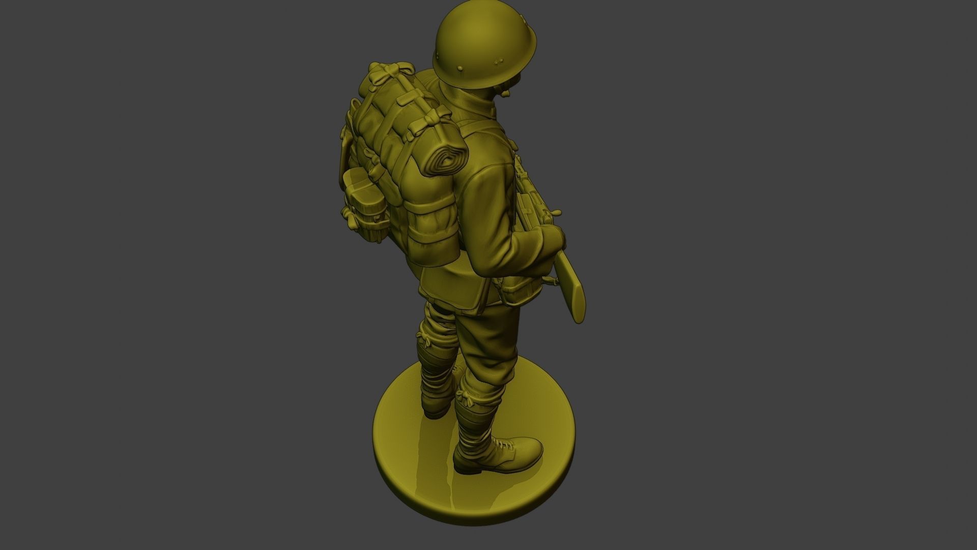 Japanese soldier ww2 Stand J1 3D print model_22