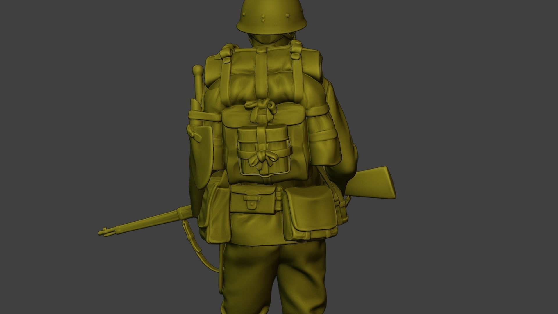 Japanese soldier ww2 Stand J1 3D print model_21