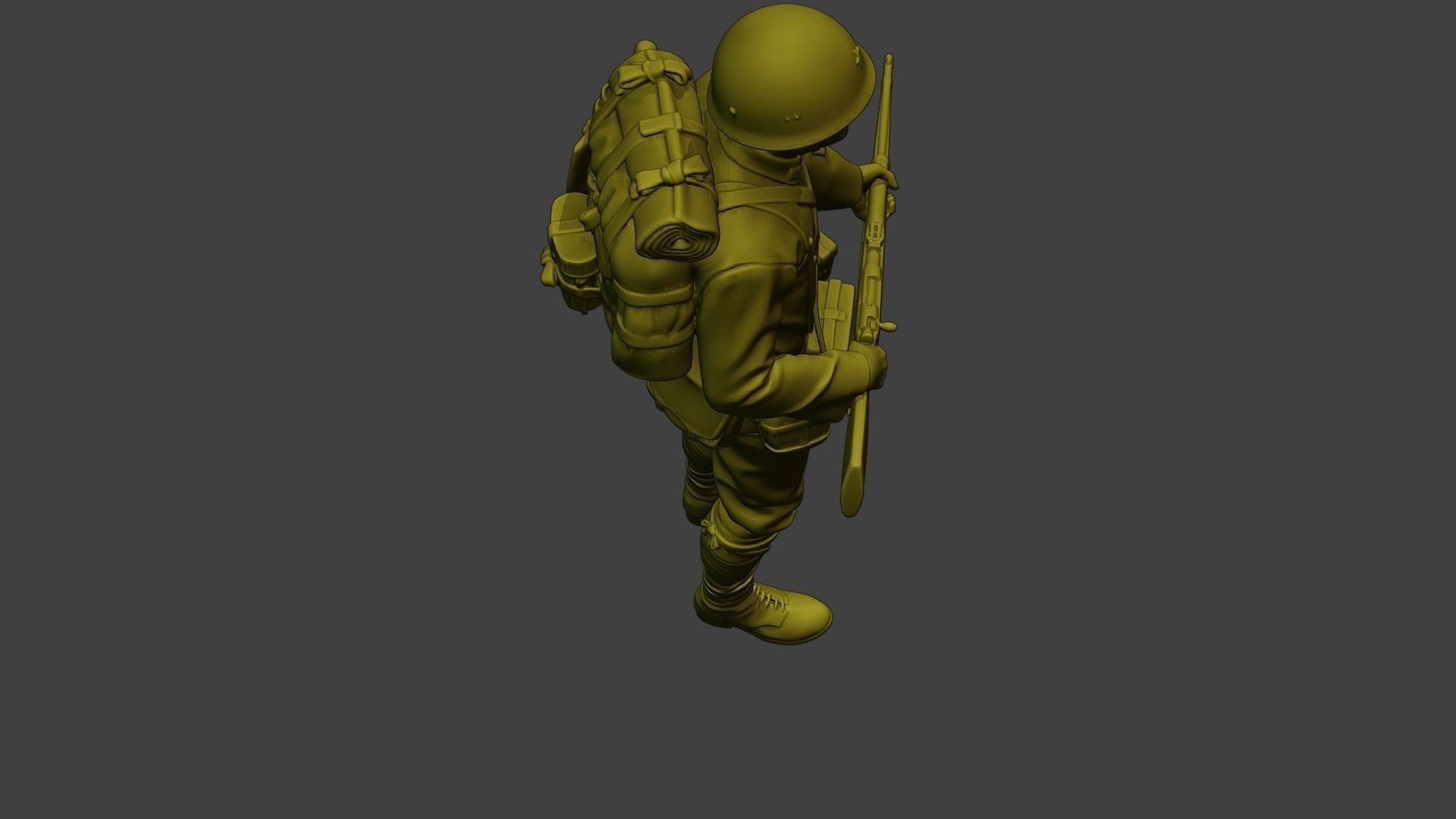 Japanese soldier ww2 Stand J1 3D print model_23