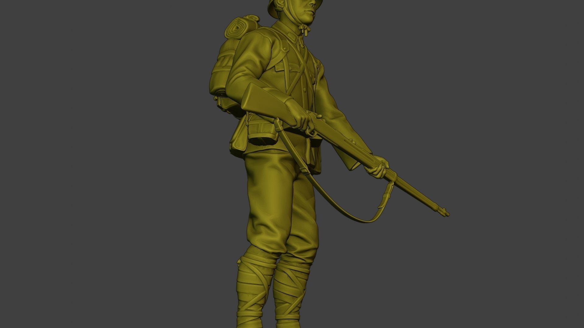 Japanese soldier ww2 Stand J1 3D print model_29