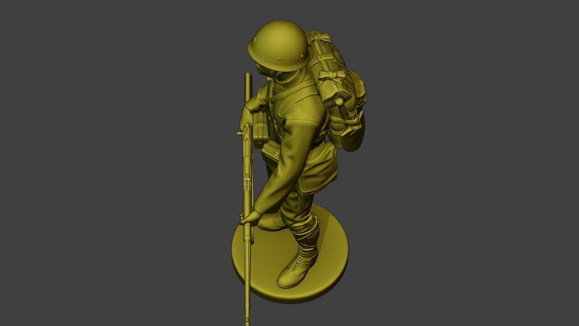Japanese soldier ww2 Stand J1 3D print model_15