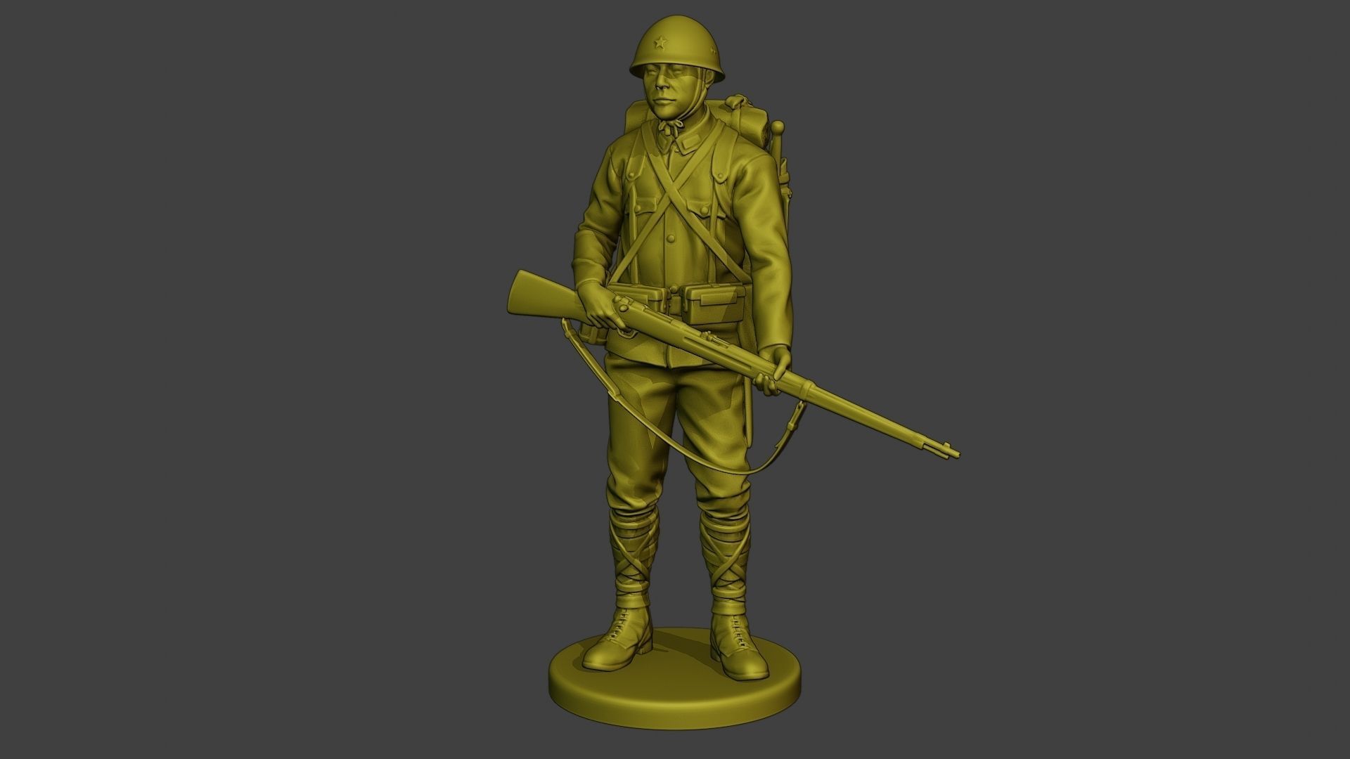 Japanese soldier ww2 Stand J1 3D print model_11