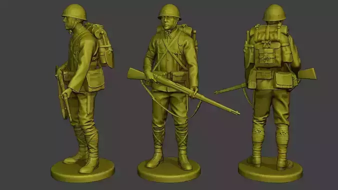 Japanese soldier ww2 Stand J1 3D print model